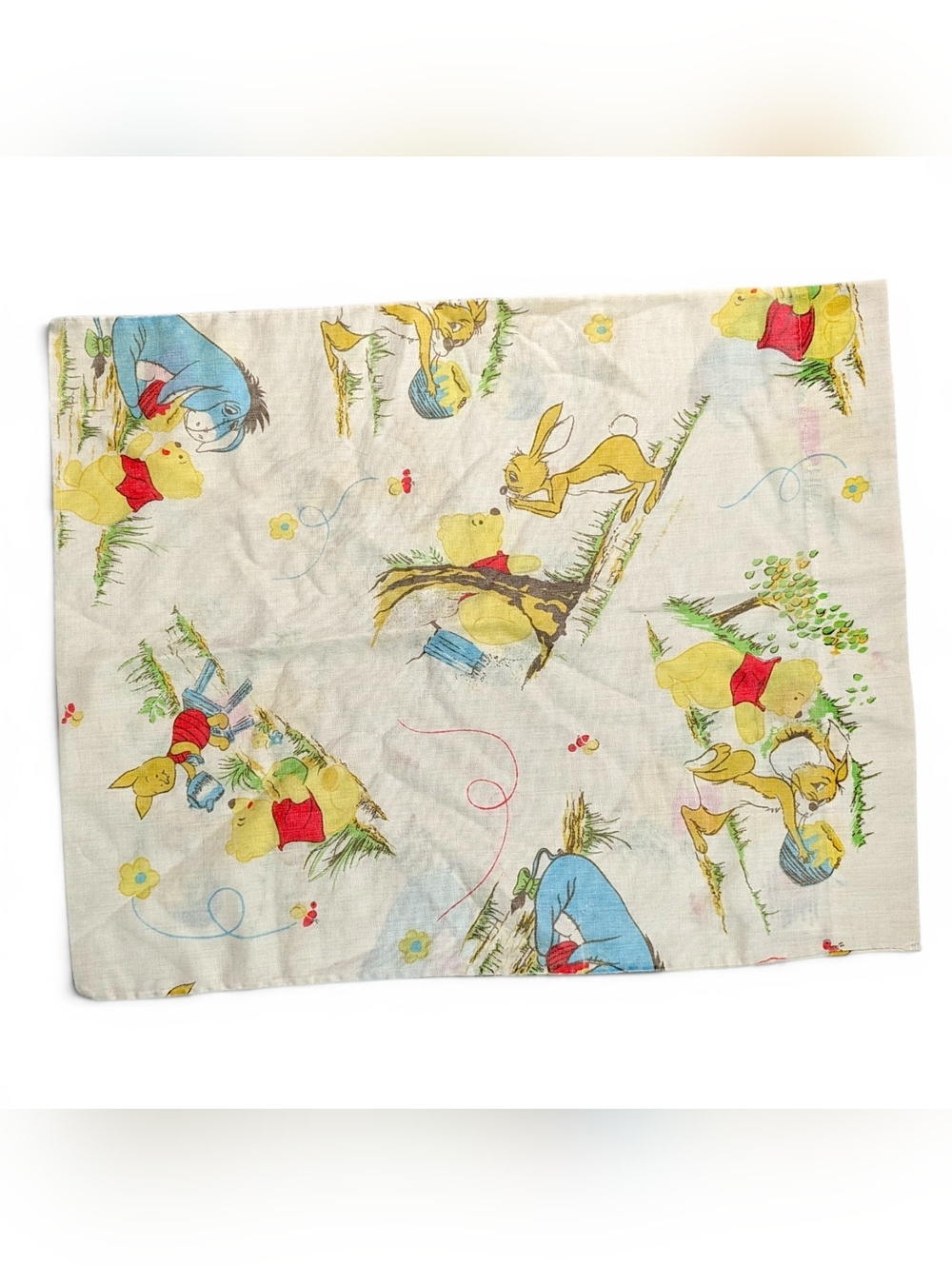 Vintage Sears Winnie the Pooh Toddler Size Pillow Case 17x13 Small Travel Disney